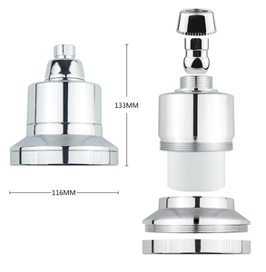 מסנן מקלחת פלסטי בעל יעילות גבוהה עם KDF 55, פחם פעיל, מעכב אבנית חומצות אמינו, לחץ גבוה, 10 שלבים, ספא - Product Image 3