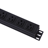 Bloc de distribution d'alimentation (PDU) Yosun 19'' 1U pour montage en rack, 3P 63A, avec disjoncteur robuste, triphasé américain, 12 voies