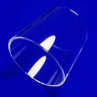 Tube en quartz clair - Grand diamètre - Personnalisable - Moulage mural / Soudage / Pliage / Découpe - Surface polie - Résistant aux produits chimiques / aux UV / Optique