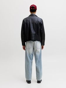 Wangsheng JACK & <span class=keywords><strong>JONES</strong></span> Jeans Larghi da Uomo JJIALEX JJORIGINAL SQ 071 a Vita Media con Goffratura Vintage Lavaggio Medio Denim Tinta Unita - Product Image 6