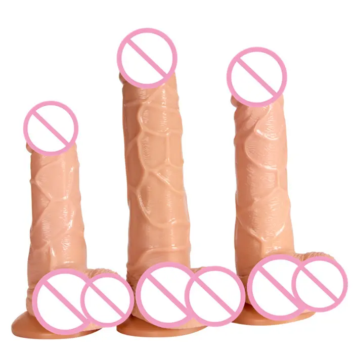 Низкая цена, Лидер продаж, секс-игрушка для женщин, реалистичный фаллоимитатор из термопластичной резины с сильным всасыванием, пенис для взрослых