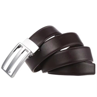 Ceinture en cuir véritable pour homme avec boucle à ardillon personnalisée OEM ODM, boucle en alliage de zinc, perforée, ceinture de costume pour affaires
