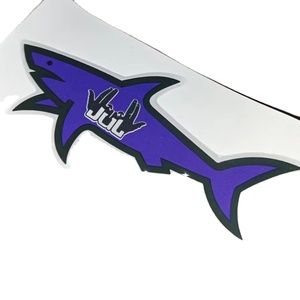 Livraison Rapide Requin Autocollant Adhésif Durable Imprimé UV Quatre Couleurs Plaque Signalétique Étiquette Antifalsification Plaque de Cristal Décorative - Product Image 1