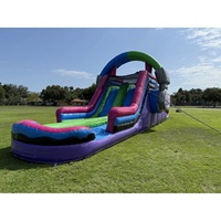 Wahana Permainan Inflatable Tema Game Langsung dari Pabrik, Kastil Bouncy Esport dengan Seluncuran Air untuk Bisnis Sewa Pesta