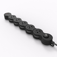 Vente en gros de multiprise pivotante à 5 voies avec logo personnalisé US Prise d'extension 360 degrés Flexi Snake Courant nominal 10A 5 AC 2 3m
