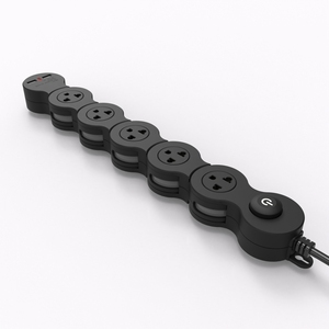 Venta al por mayor logotipo personalizado EE. UU. <span class=keywords><strong>5</strong></span> vías pivotante tira de alimentación 360 grados <span class=keywords><strong>Flexi</strong></span> serpiente extensión enchufe 10A corriente nominal <span class=keywords><strong>5</strong></span> AC 2 3m - Product Image 3