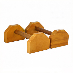 Supporto per Flessioni in Legno Naturale Massiccio con Base Antiscivolo, Attrezzo per <span class=keywords><strong>Ginnastica</strong></span> per Bambini, Allenamento Braccia e Core per Educazione Precoce - Product Image 4
