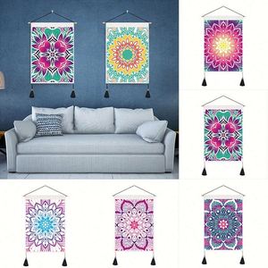 Tapiz de Macramé Tejido a Mano, Adorno con Borlas, Tapiz Bohemio para Colgar en la Pared, Decoración de Pared Estilo Bohemio Marroquí para Apartamento, Hogar, Arte, Manualidades - Product Image 3