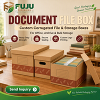 Boîtes en carton ondulé tendance écologiques faites à la main FUJU - Forme personnalisable, doublure personnalisée, impression de logo personnalisée, utilisation multi-industrielle