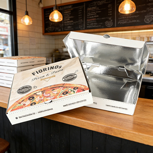Scatola per Spedizioni in Cartone Ondulato Kraft Personalizzata con Goffratura, Imballaggio Ecologico per Pizza e Alimenti, Dimensione 12 Pollici - Product Image 3
