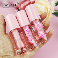 Huile à lèvres repulpante rose végane transparente, gloss à lèvres brillant de haute qualité, étiquette privée personnalisée, aromatisation, double couleur, mignon, vente en gros, prix bas