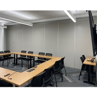 Cloison de séparation mobile et coulissante en panneaux de fibres à densité moyenne, insonorisée en aluminium, pour bureau – Vente chaude