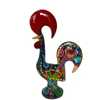 Figuritas de resina de gallo para decoración del hogar, escultura de gallo de poliresina personalizada, símbolo portugués, recuerdos