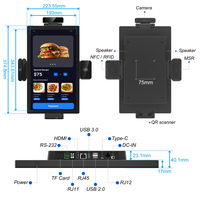15.6" 4+64GB Android 15 Layar Sentuh 10 Titik Plastik Digital Signage dengan Animasi Mendukung Pemesanan Pihak Ketiga Tiket POS