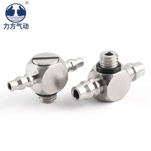 PB4-M3 de joint PB/PB4-M4/PB4-M5/PB4-M6 joint à vis rapide nickelé en <span class=keywords><strong>cuivre</strong></span> miniature à trois voies - Product Image 2