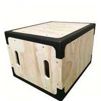 Caja Pliométrica de Madera con Borde Seguro, Anti-lesiones, 3 en 1, con Bordes de Goma Suave para Crossfit, HIIT y Entrenamiento en Gimnasio