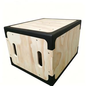 Caja Pliométrica <span class=keywords><strong>de</strong></span> Madera con Borde Seguro, Anti-lesiones, 3 en 1, con Bordes <span class=keywords><strong>de</strong></span> Goma Suave para <span class=keywords><strong>Crossfit</strong></span>, HIIT y Entrenamiento en Gimnasio - Product Image 5
