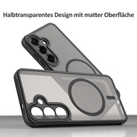 Coque de protection givrée antichoc en TPU pour téléphone portable Samsung S24 S25 A16 A26 A36 A56 A17 5G avec étui de chargement sans fil inclus