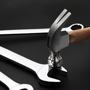 Chiave a ganasce aperta a estremità singola con finitura a specchio utensili manuali doppi ingranaggi chiave a bussola chiave a cricchetto Set di chiavi combinate - Product Image 2