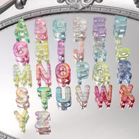 Perles en acrylique transparentes plaquées UV colorées à grand trou pour la fabrication de bracelets, porte-clés et bijoux DIY, idéales pour les loisirs créatifs des enfants