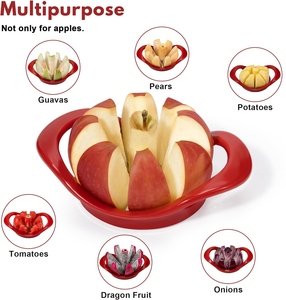 Siêu Sắc Nét 8-Lưỡi Thép Không Gỉ Của Nhãn Hiệu Của Apple <span class=keywords><strong>Slicer</strong></span> Trái Cây <span class=keywords><strong>Corer</strong></span> Cắt Màu Đỏ Rau Công Cụ Trái Cây <span class=keywords><strong>Slicer</strong></span> - Product Image 2