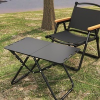 Table pliante tactique multifonctionnelle en fer pour extérieur moderne - Portable pour camping, pique-nique, plage et cuisine, résistante à l'eau