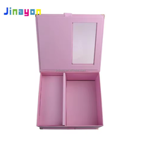 Boîtes cadeaux roses carrées et rectangulaires de luxe en gros, emballage en feuille d'aluminium de haute qualité, nœud papillon, ruban, gaufrage, boîtes rigides