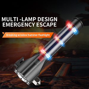 OkeFire Đèn Pin Búa An Toàn Đa Chức Năng Kèm Còi Báo Động Đèn LED Công Cụ Cứu Hộ Khẩn Cấp Công Suất Cao Có Thể Sạc Lại Lumens - Product Image 5