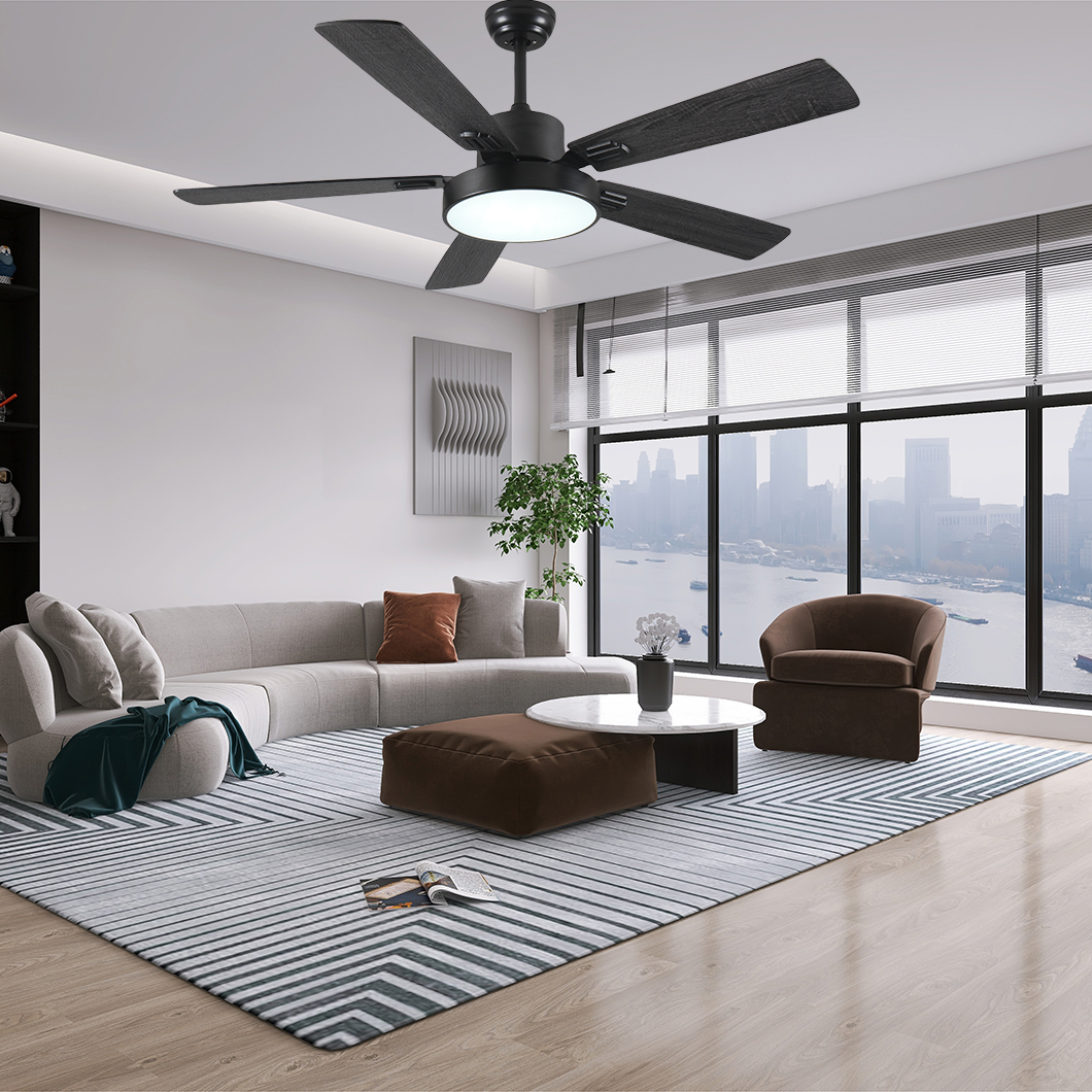 Five 5 Blades American Design Chandelier HCP038 Aluminum Pendant Light Metal Lamp with Fan