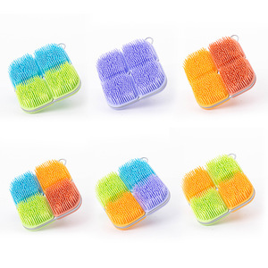 Multifunctional Body Back Brush Silicone Long Handle Massage Shower Cleaning Remove Exfoliating Face Bath Brush Set - Product Image 3