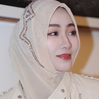 Voile musulman luxueux fait main décoré de cristaux - Voile et foulard en maille de diamant haut de gamme