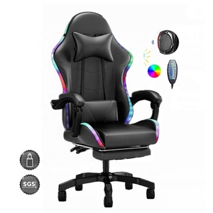 Francia Chaise De Jeu Chaise Gaming Negro Bluetooth Altavoz Ergonómico Racing Elegante Gamer Silla Masaje Gaming Throne para Master - Product Image 1