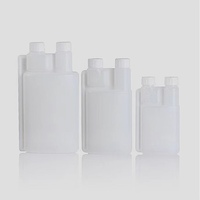 Bouteille à double col en plastique HDPE LDPE pour médicaments liquides pour animaux de ferme et de compagnie, 3oz 250ml 500ml 1000ml
