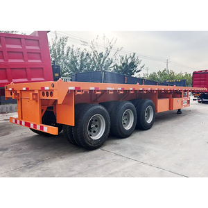 Xe Thạc Sĩ 50 Tấn 2 3 4 Trục Phẳng 20ft 40ft 45ft Container Bán Xe Tải Trailer Giường Phẳng Hàng Hóa Bán Xe Tải Trailer - Product Image 1