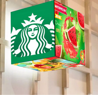P2.5 dimensioni personalizzate Full Color Indoor Outdoor HD Led Cube/cubic 5 lati Magic Square Creative Cube Display a Led impermeabile
