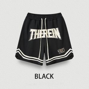 กางเกงขาสั้นกีฬาผ้าฝ้ายระบายอากาศได้ดี เอวยางยืดปานกลาง เนื้อผ้าหนา รับสกรีนโลโก้ คุณภาพสูง งานปักสำหรับผู้ชาย ทรงโอเวอร์ไซส์ - Product Image 5