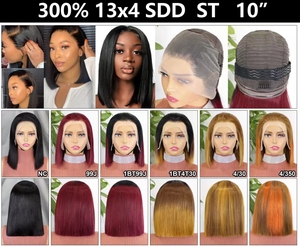 Letsfly Top Quality 12A 300% Density Full 13x4 Lace Frontal <b>Wigs</b> SDD Raw Virgin Hair Colored Vietnamese Human Hair <b>Bob</b> <b>Wigs</b> - Product Image 6