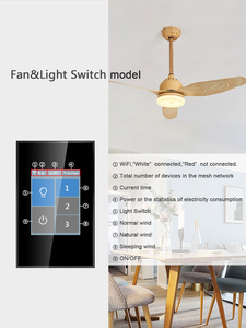 Kit de contrôleur de ventilateur de plafond à panneau LCD <span class=keywords><strong>2023</strong></span>, interrupteurs de ventilateur et interrupteur d'éclairage, par wifi mesh, série LANBON L8 - Product Image 4
