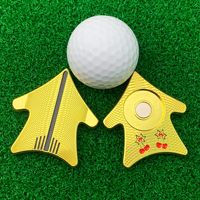 Marqueur de balle de golf magnétique avec localisateur de visée, aide à l'alignement en émail métallique, outil d'entraînement pour la visée sur le green de golf