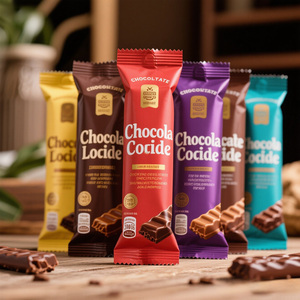 Bao bì gói kẹo protein in tùy chỉnh, gói bánh năng lượng protein sô cô la dạng gối, túi gói dạng gói nhỏ - Product Image 1