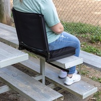 Chaises de plage pliables portables pour stade, tribune, camping, avec coussins de dossier imperméables