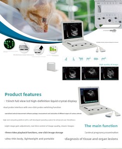 เครื่องอัลตราซาวด์สีแบบพกพาสำหรับตรวจการตั้งครรภ์ในสัตว์เลี้ยง เช่น หนูแฮมสเตอร์ ม้า ปศุสัตว์ รับประกัน 1 ปี ยี่ห้อ JINZHONG รุ่น JZ-RDUCU3 AC - Product Image 2
