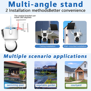 Joareon aov không dây <span class=keywords><strong>Wifi</strong></span> năng lượng mặt trời Máy ảnh 4MP icsee ngoài trời PTZ ống kính kép con người phát hiện mạng an ninh năng lượng mặt trời máy ảnh - Product Image 5