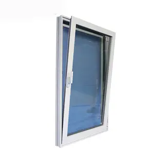 Fenêtre en Aluminium incliné, fenêtre couleur Champagne, fenêtre coulissante en Aluminium, cadre pliable, cadre en Aluminium