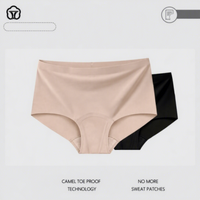 Culotte Femme Anti-Camel Toe Personnalisée Sans Coutures Taille Moyenne Invisible pour Yoga et Sport
