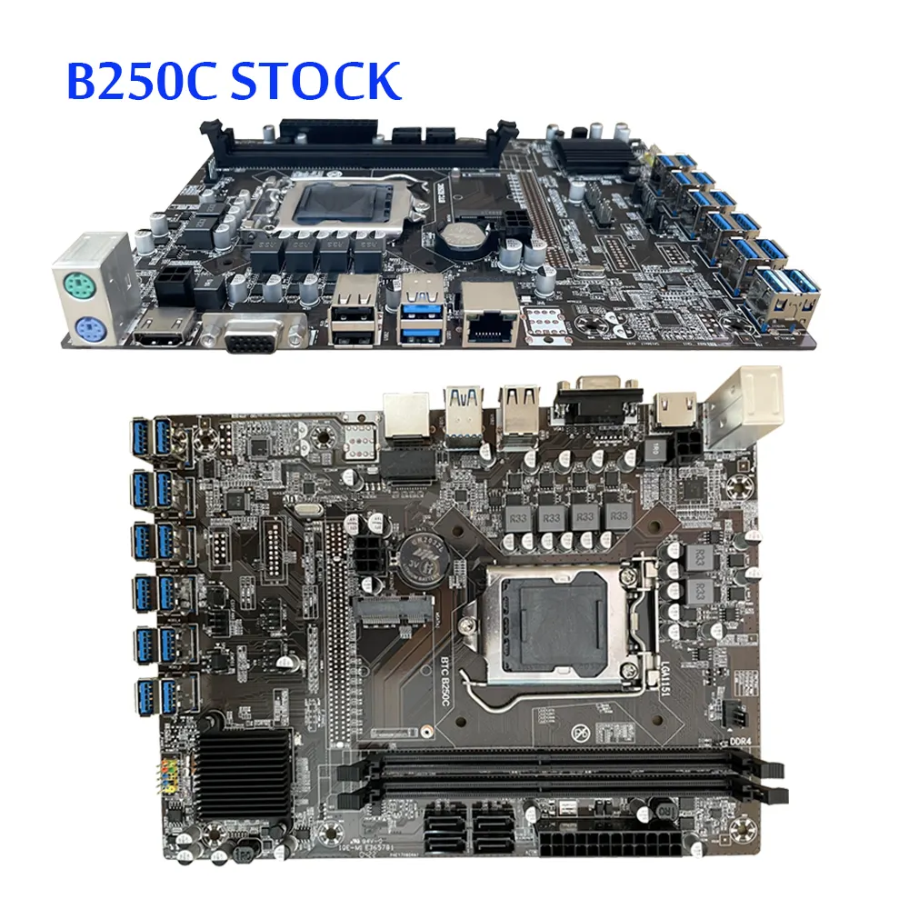 B250C LGA1151 anakart DDR4 uzman 12 GPU anakart