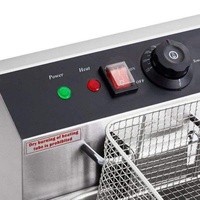 Rôtissoire à poulet de table Marupin à double tête 6L pour frites et beignets, usage commercial, panier en acier inoxydable de haute qualité