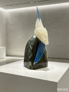 Figurine d'oiseau perroquet en cristal sculpté à la main sur base de géode d'agate naturelle, sculpture de perroquet, ornement en cristal de collection pour cadeau - Product Image 6