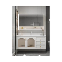 Luxe moderne simplicité une pièce en céramique bassin salle de bain armoire Intelligent lavage des mains toilette Table de lavage hôtels exclusifs