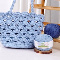 라운드 트위스트 속이 빈 면사 2mm 크로셰용 면-린넨 혼방 튼튼하고 중간 두께의 실 손뜨개질 DIY 크로셰